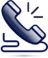 Illustration of a telephone with a cable trailing out from the end.