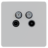 A TV aerial socket. A TV aerial socket.